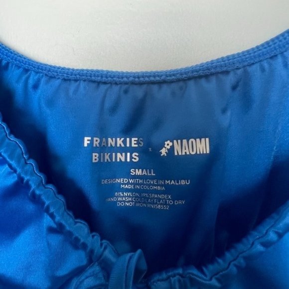 NWT Frankie’s Bikinis x Naomi Osaka Carly Satin Top Size Small - Picture 5 of 7